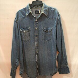 Vintage Wrangler Xtra Long Tail Denim Shirt